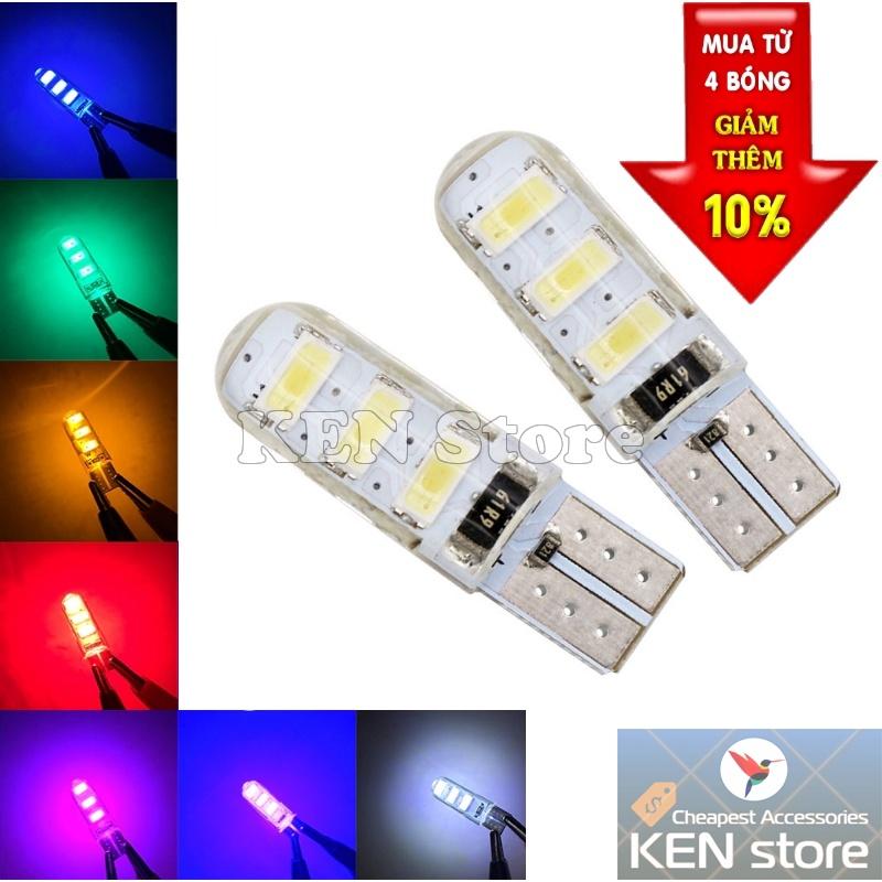 Bóng LED T10 đèn xi nhan, đèn demi 6 chip smd 5730