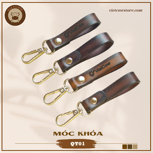 Móc Khóa Da Bò Có Inlogo, Móc Khóa Da Bò Thời Trang_VietCow_QT01