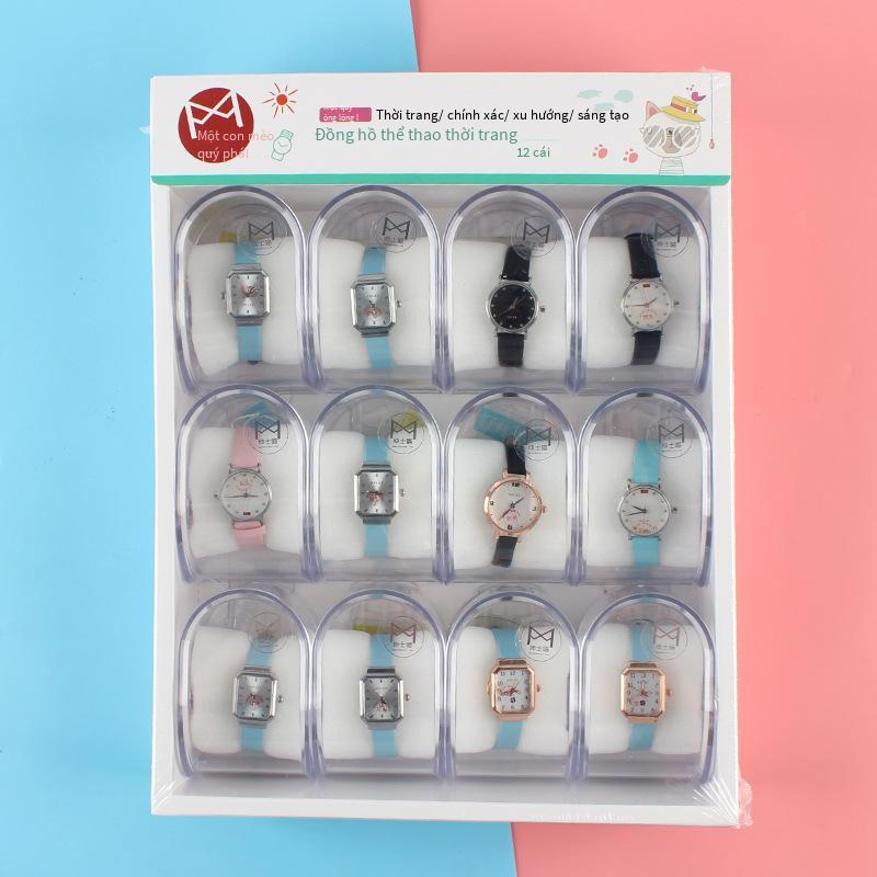 Vận Chuyển Nhanh Chóng Bán Phong Cách Hàn Quốc Thời Trang Tinh Tế Đồng Hồ Cặp Đôi Sinh Viên Thường Ngày Thời Gian Bong Bóng Nữ Dây Đeo Lịch Đồng Hồ Thạch Anh Chống Thấm Nước