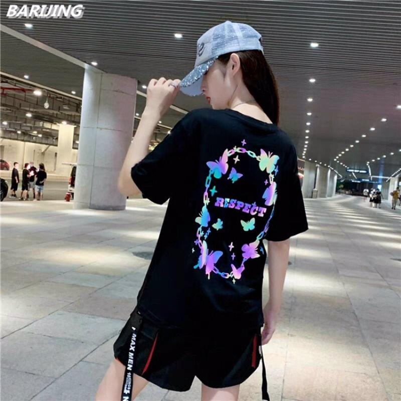 Á thun tay ngắn n phản quang bướm chất cotton mềm mịn freesize từ Thời trang sỉ lẻ Thiên phúc