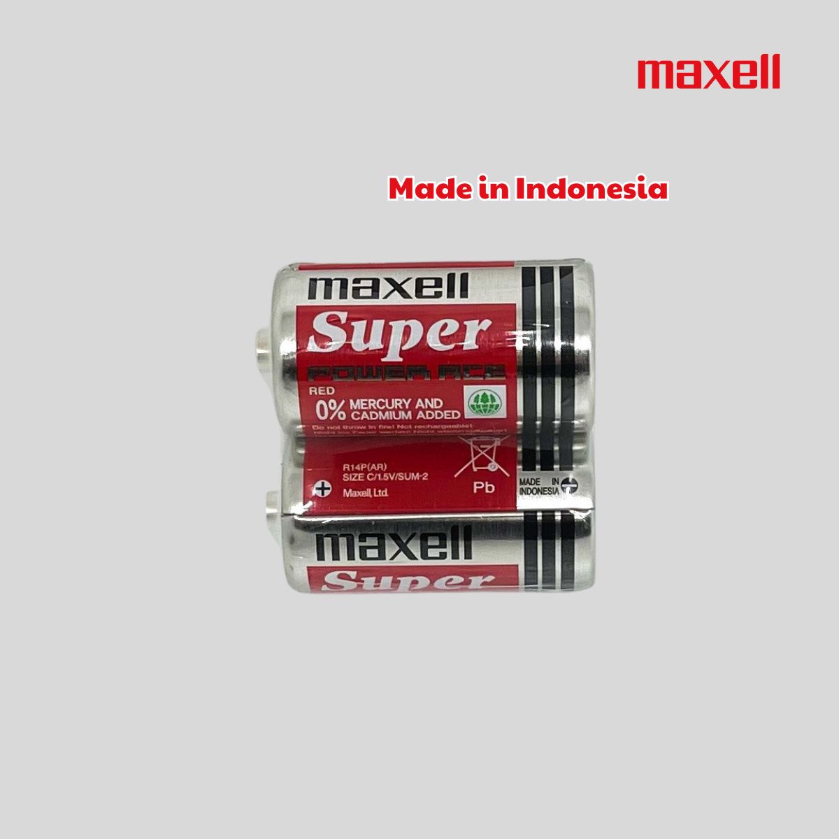 Hình ảnh Vỉ 2 Viên Pin Trung MAXELL 1,5V made in Indonesia - Hàng chính hãng