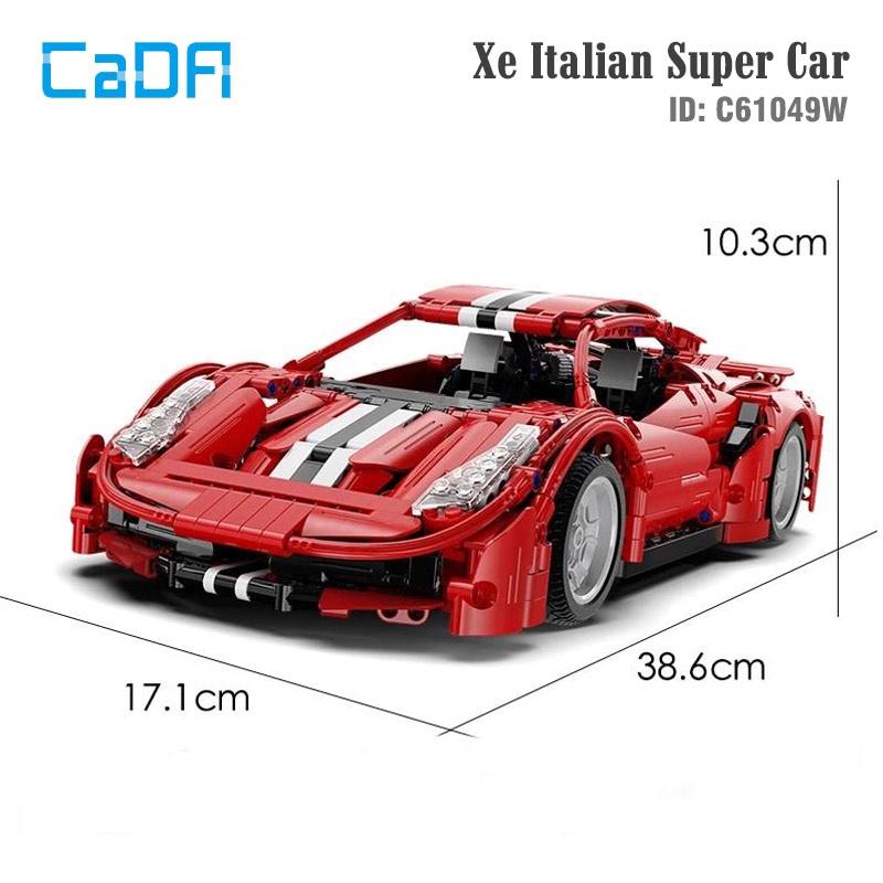 Đồ Chơi Lắp Ráp Xếp Hình Điều Khiển Từ Xa Xe Italian Super Car – CADA C61049W tỷ lệ 1:12