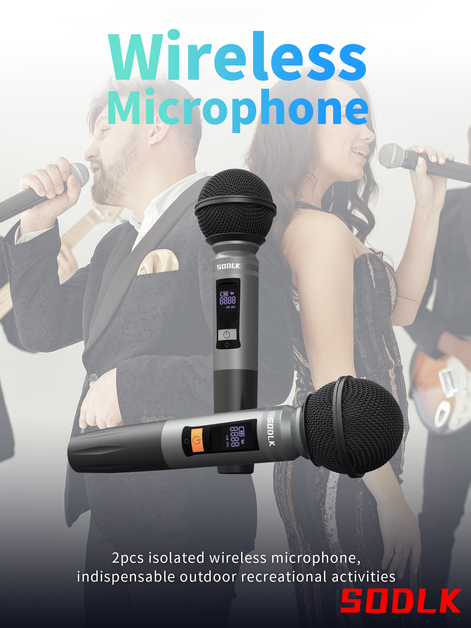 Loa SODLK T18 bluetooth 5.0  Micro karaoke, đèn RGB, 80W