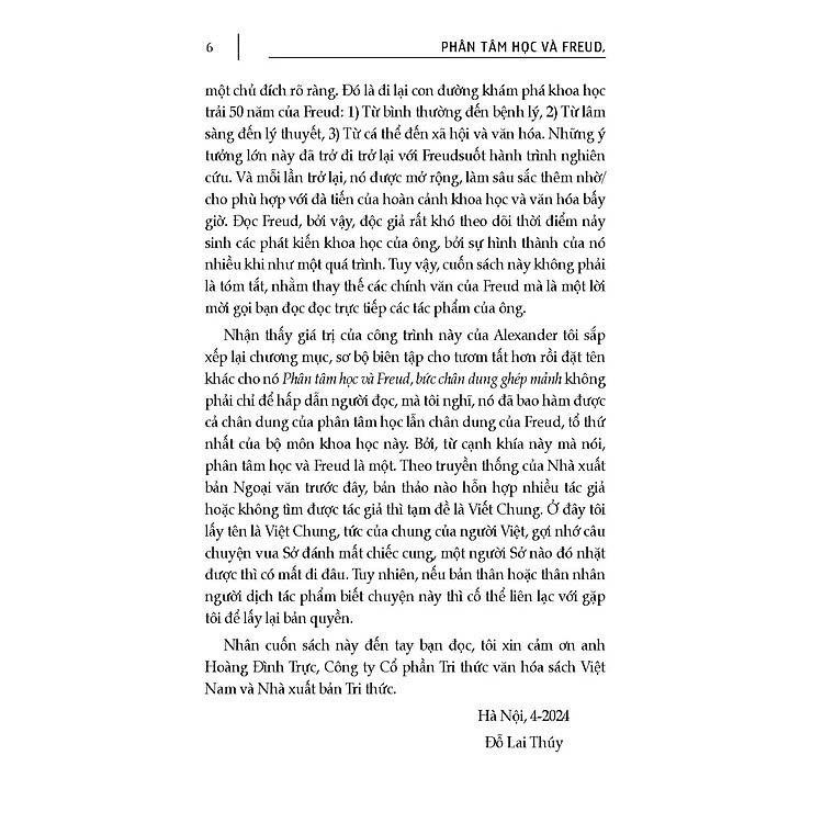 Sách - Phân Tâm Học Và Freud Bức Chân Dung Ghép Mảnh - Franz Alexander - VIETNAMBOOK