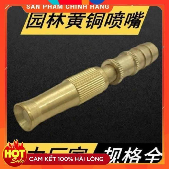 Đầu vòi xịt tăng áp mini Đầu vòi tăng áp đa năng bằng đồng tưới cây rửa xe cực mạnh 206587 tặng đai