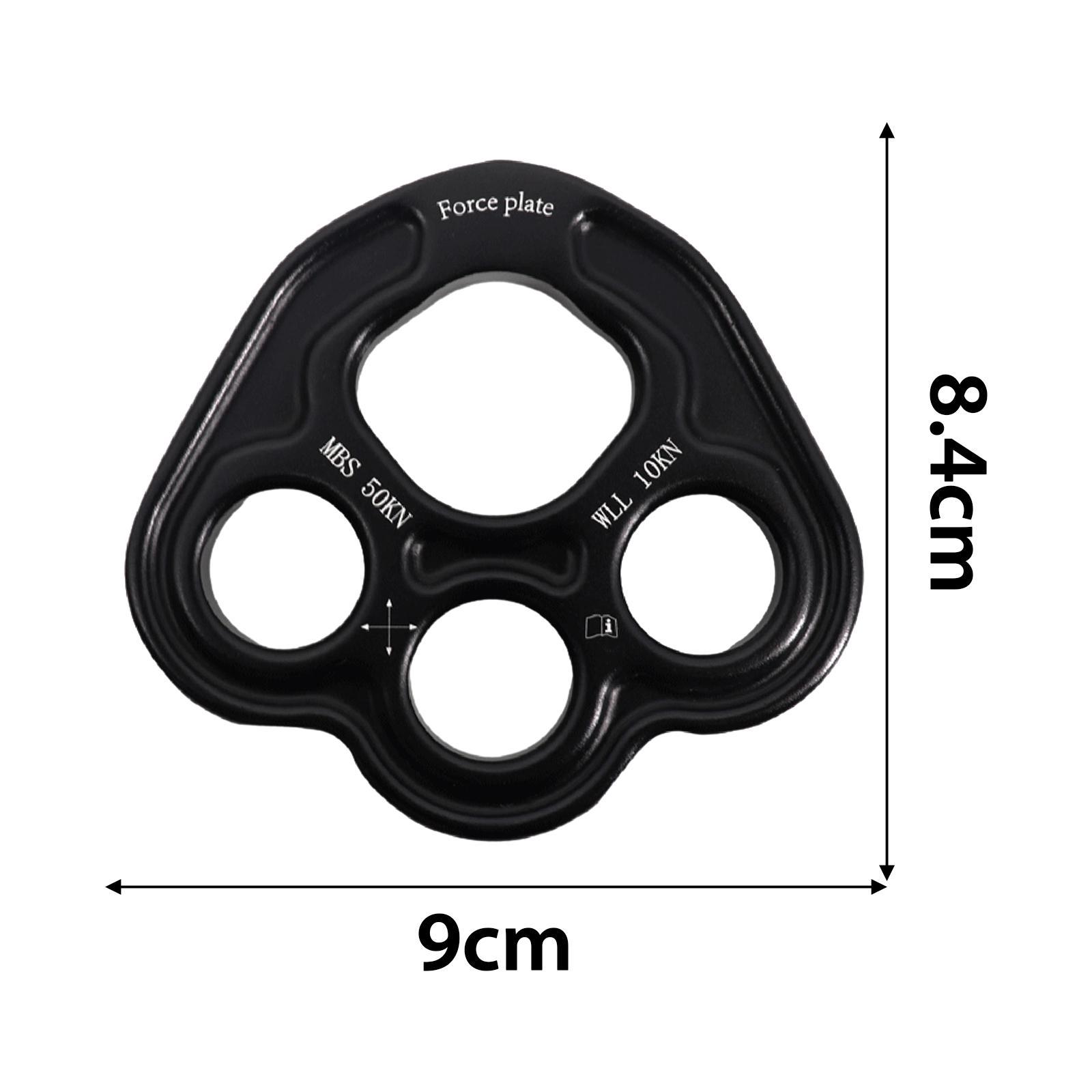 4 Holes Paw Rigging Plate Multi Anchor Point Connector Gear Rope Bearing Anchors Portable Metal Heavy Duty Climbing Equipment