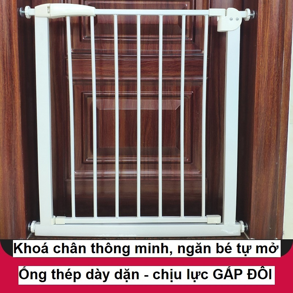 Thanh chắn cửa, thanh chắn cầu thang Royal không cần khoan tường bé an toàn, mẹ an tâm