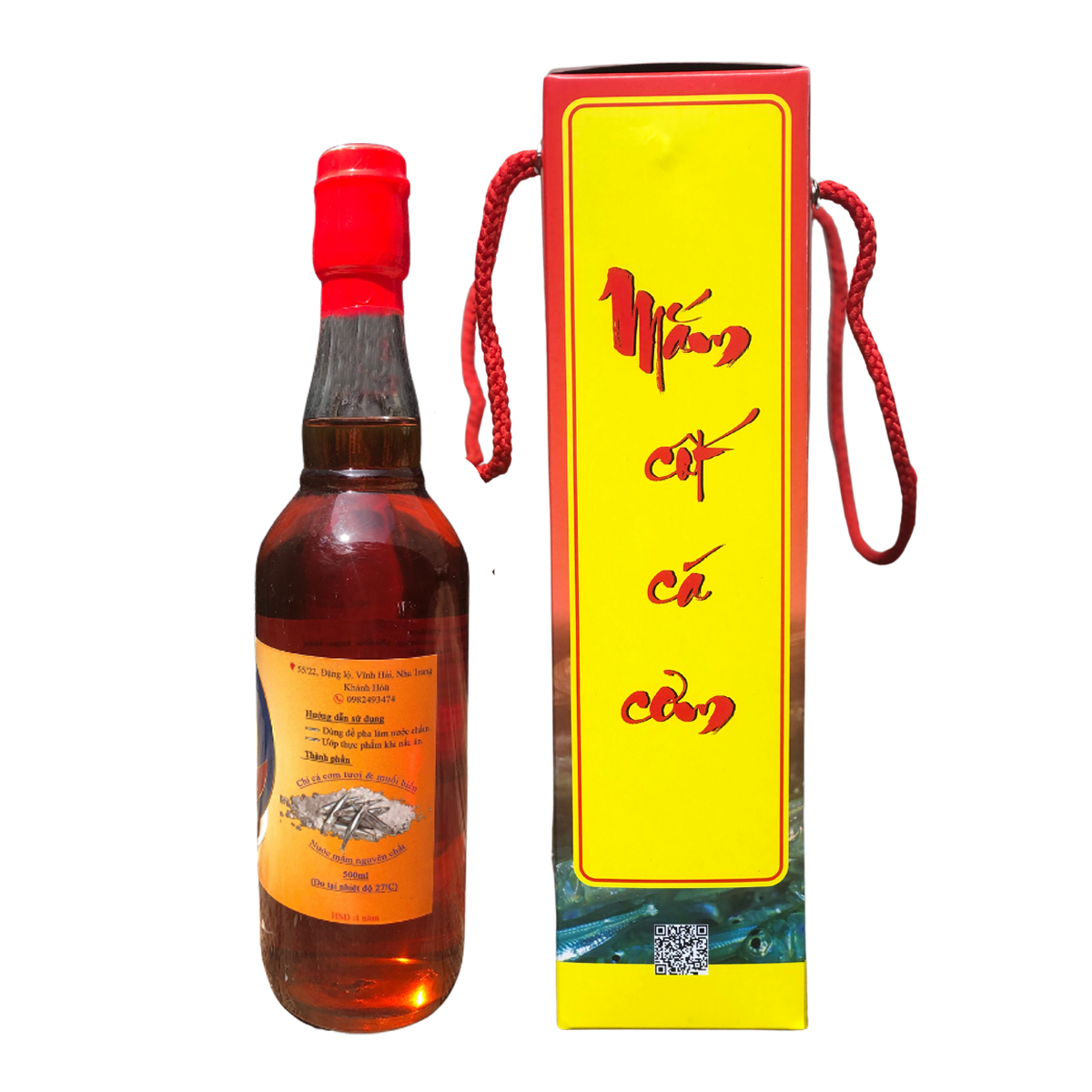 Nước mắm nguyên chất YaTrang 1000ml - Cốt nhỉ cá cơm than, ủ 18 tháng, chai thủy tinh