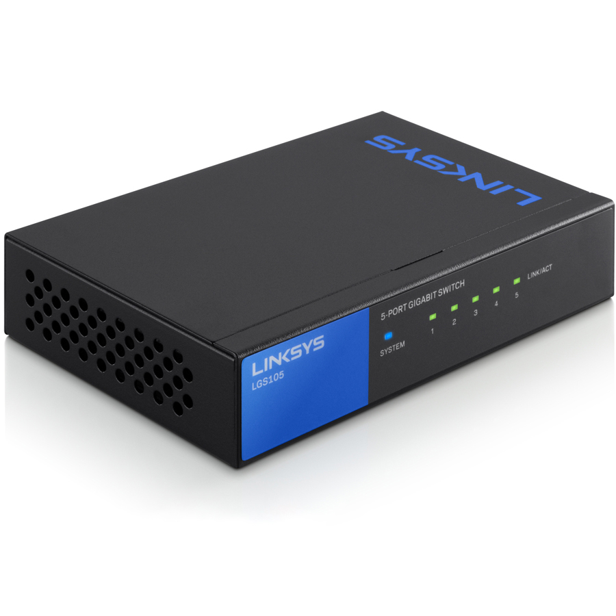 Switch LINKSYS LGS105-AP UNMANAGED 5-PORT BUSINESS GIGABIT - Hàng Chính Hãng