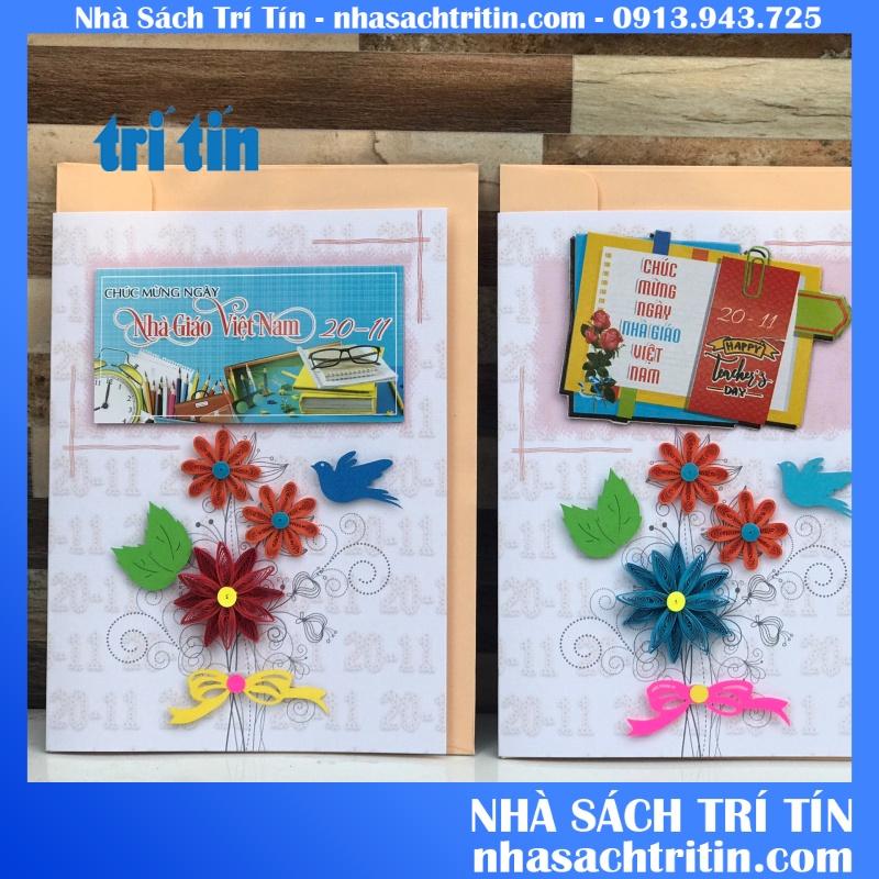 Thiệp handmade 20/11 MẪU NGẪU NHIÊN (vpp trí tín