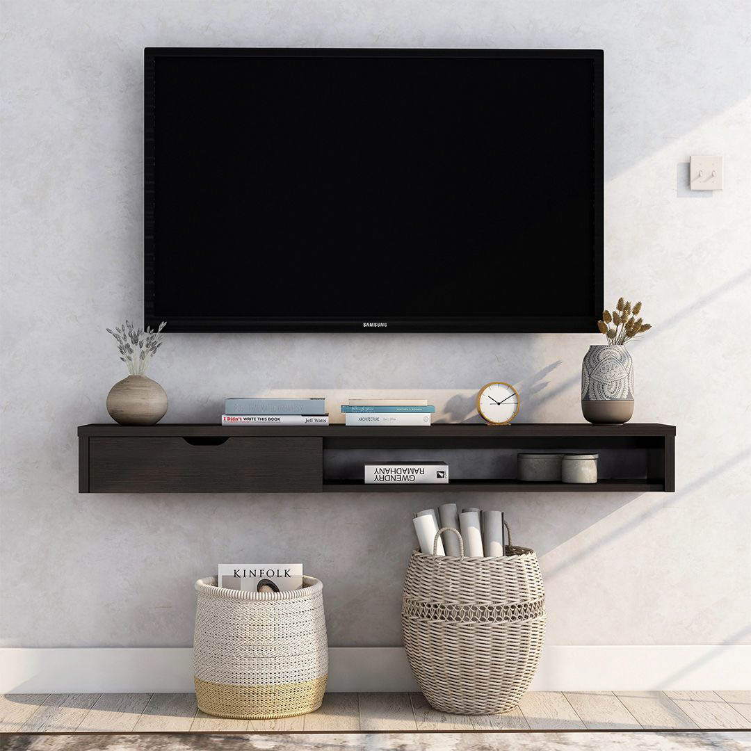 Kệ tivi gỗ hiện đại SMLIFE Tadao | Gỗ MDF dày 17mm chống ẩm | D150xR25xC18cm