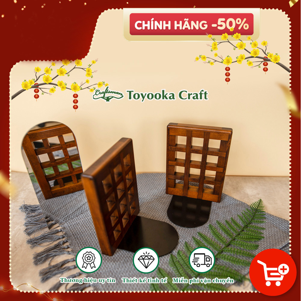 Giá Gỗ Chèn Sách Để Bàn TOYOOKA CRAFT, Phụ Kiện Gỗ Cao Cấp, Thiết Kế Sang Trọng, Tinh Tế - SC07