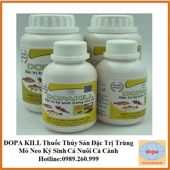 DOPA KILL Thuốc Thủy Sản Đặc Trị Trùng Mỏ Neo Ký Sinh Cá Nuôi Cá Cảnh(100 ml) DOPA.COM.VN