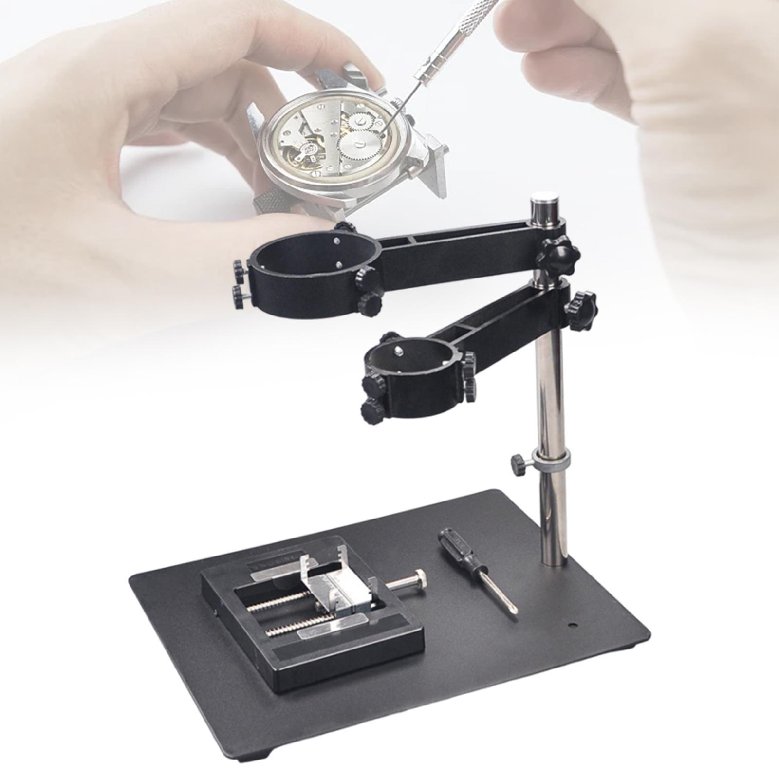 Air Heat Bracket Rack, Hot Air Heat Clamp with 2 Fixtures, Foldable Multipurpose, Adjustable Portable Hot Air Heat Stand for Desktop Soldering