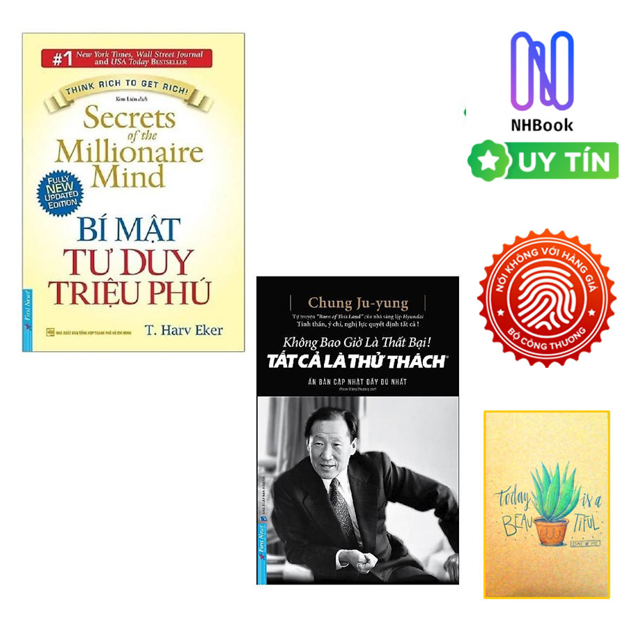 Combo Bí Mật Tư Duy Triệu Phú  Và Không Bao Giờ Là Thất Bại - Tất Cả Là Thử Thách