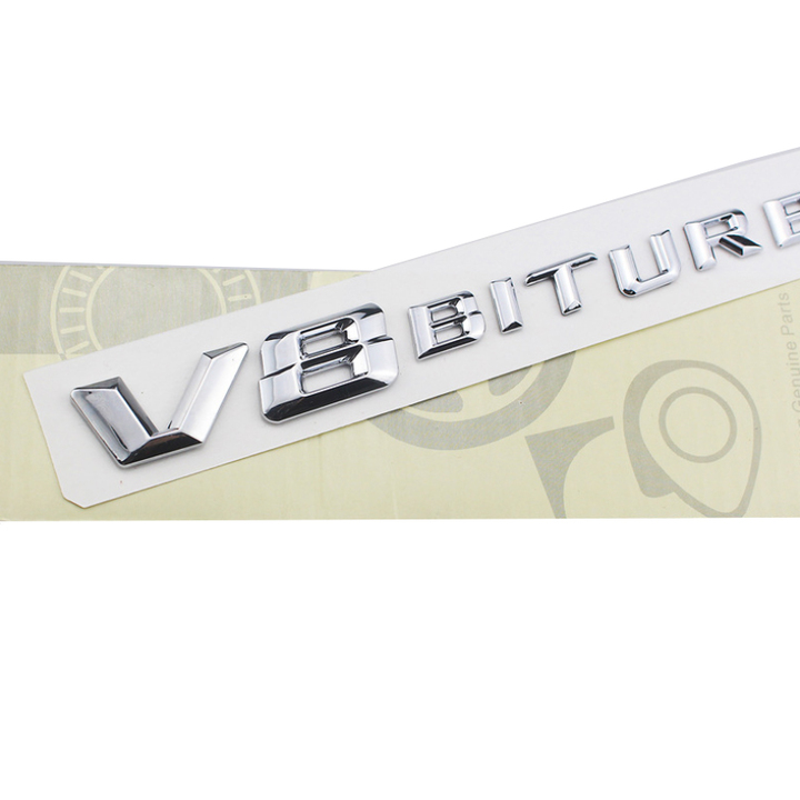 Decal tem chữ V8-Biturbo và V12-Biturbo dán hông xe Mercedes