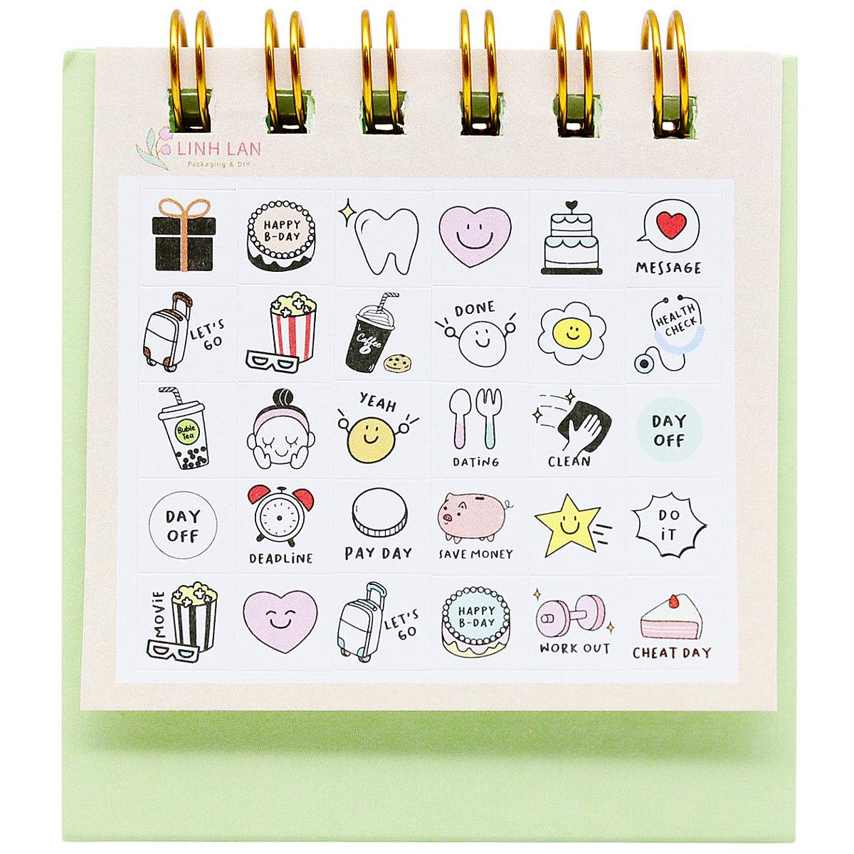 Lịch Bàn Teen Mini 2026 - Size XS - Linh Lan - Mẫu 3