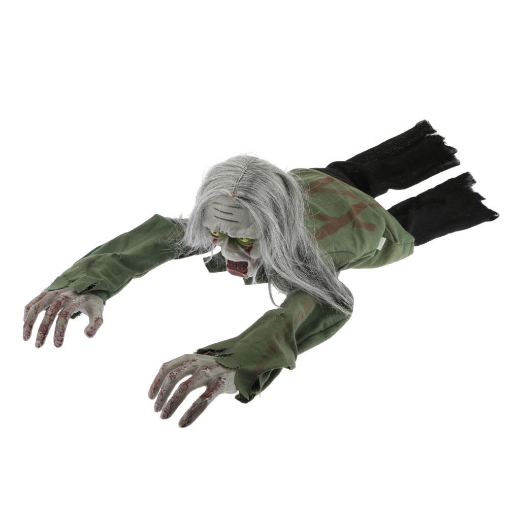 Scary Halloween Crawling Zombie Animated Haunted House Party Decoration Prop