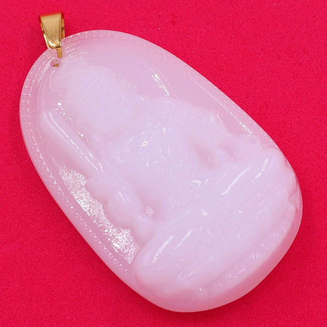 Mặt Phật Bất Động Minh Vương thạch anh trắng 3.6cm - phật bản mệnh tuổi Tuất, Hợi - Mặt size nhỏ
