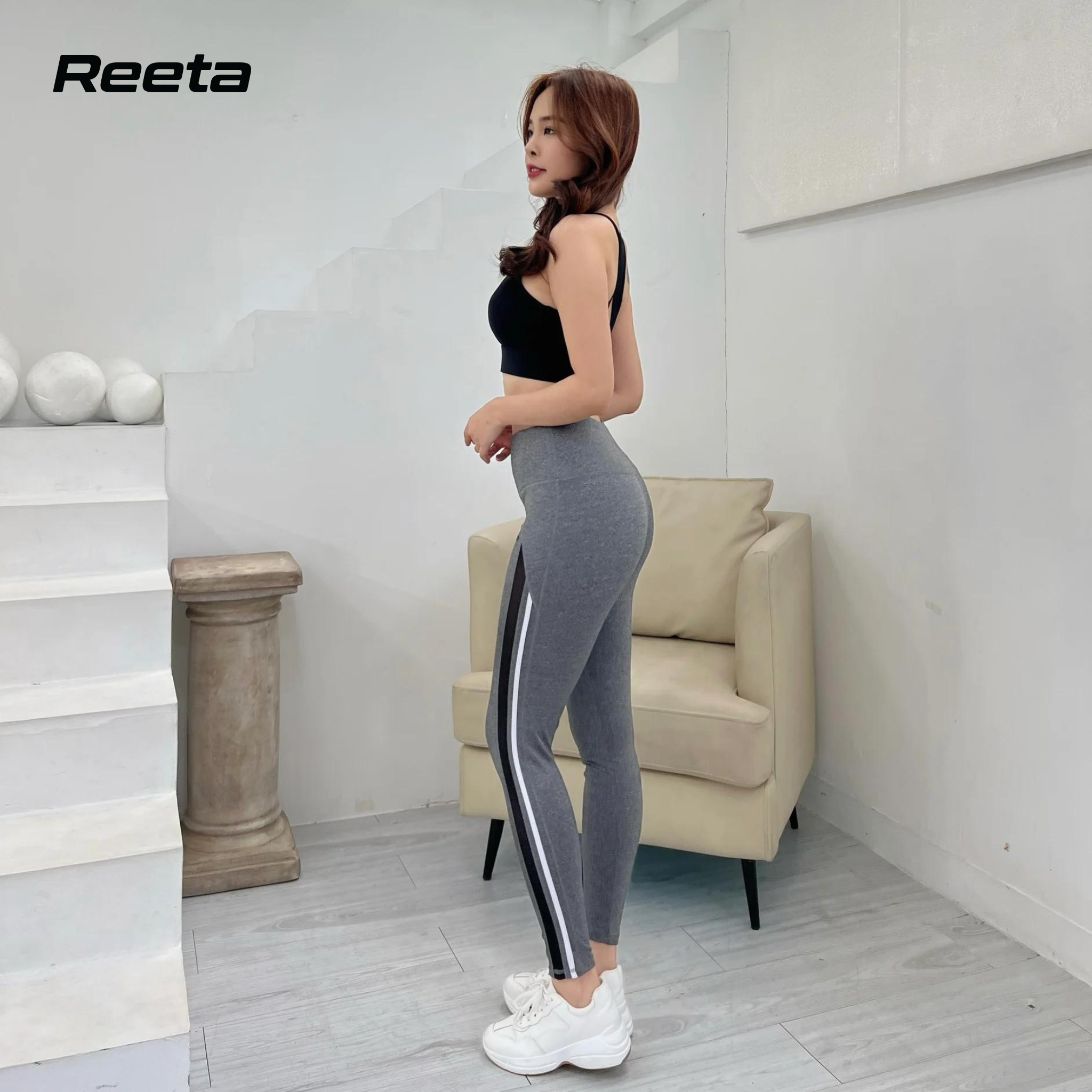 Quần legging dài nữ REETA cạp cao tôn dáng vải co giãn, chất thoáng mát, chiều chuộng mọi hoạt động tập luyện - A1780