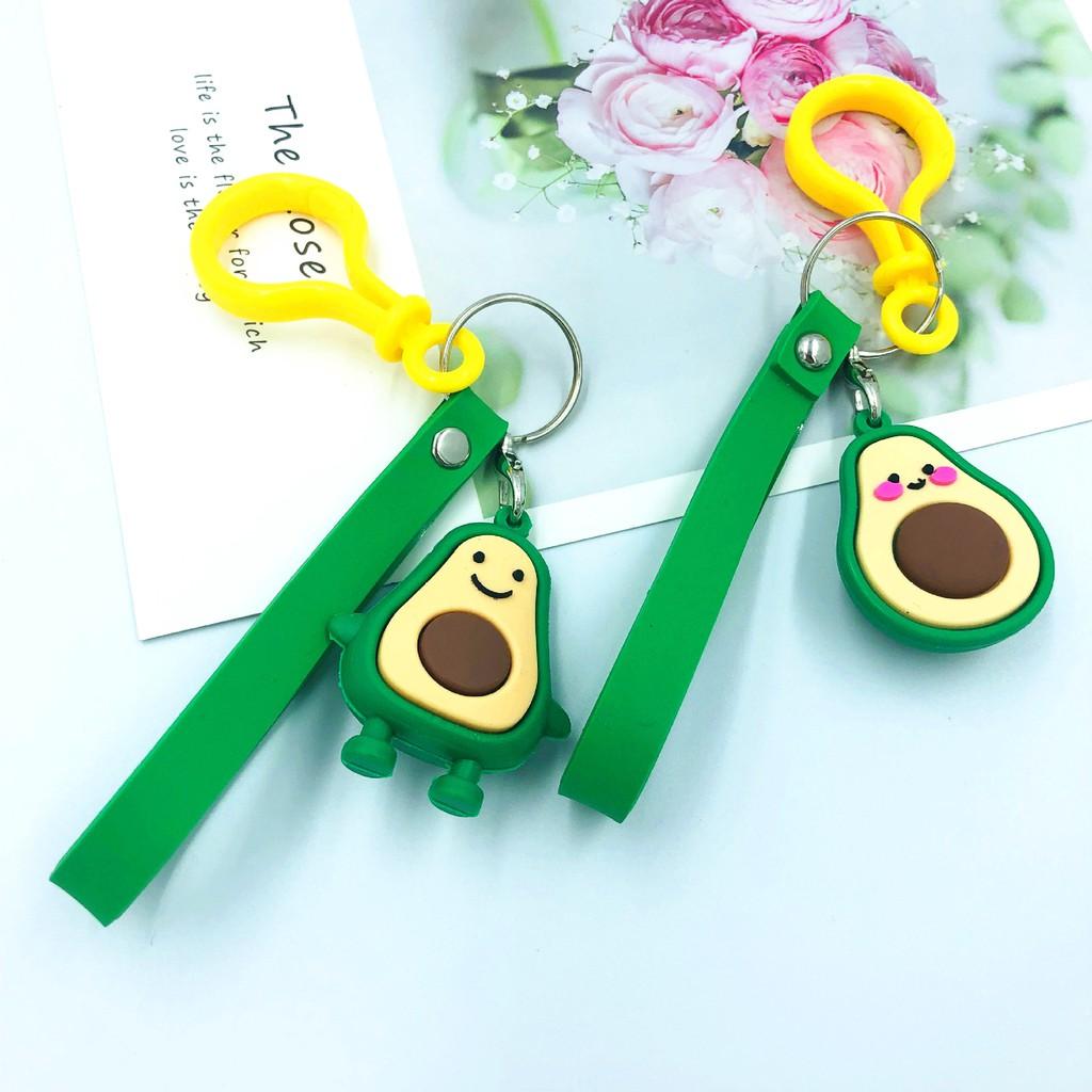 Móc khóa hình bơ dễ thương, móc khóa bơ-Móc khóa bơ mẫu 2-Móc khóa keychain dẻo quả bơ Tom House