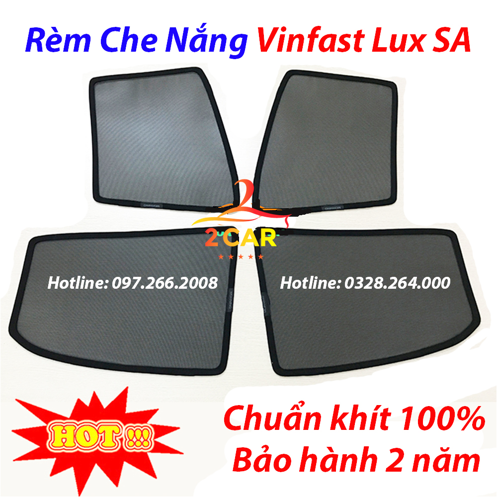 RÈM CHE NẮN XE VINFAST LUX SA LOẠI 2 RÈM CHẮN NẮNG NAM CHÂM CHO XE Ô TÔ, BỘ 4 TẤM, CÓ NAM CHÂM