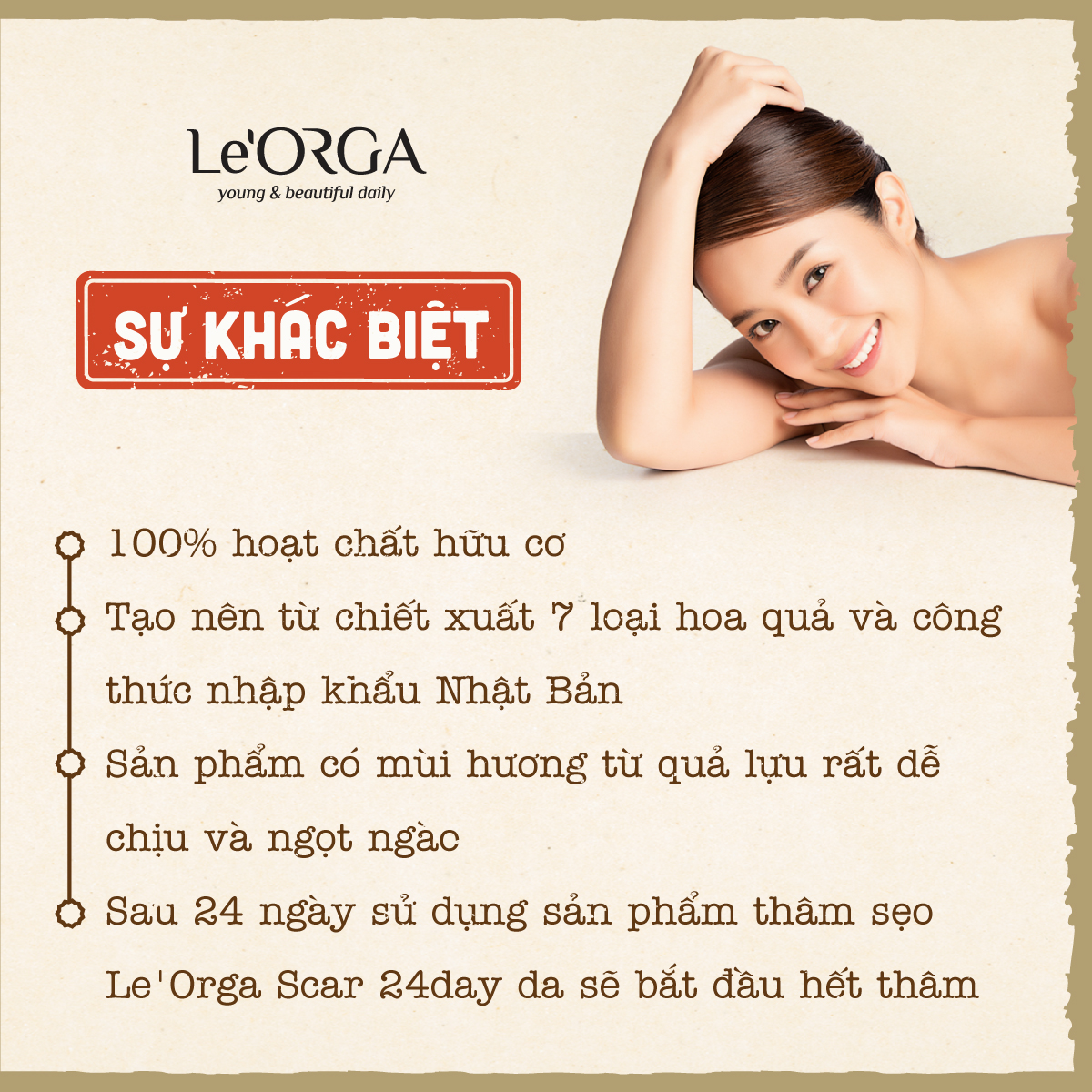 Serum Làm Mờ Thâm Sẹo và Sáng Da - LE’ORGA SCAR 24DAY 30 ml