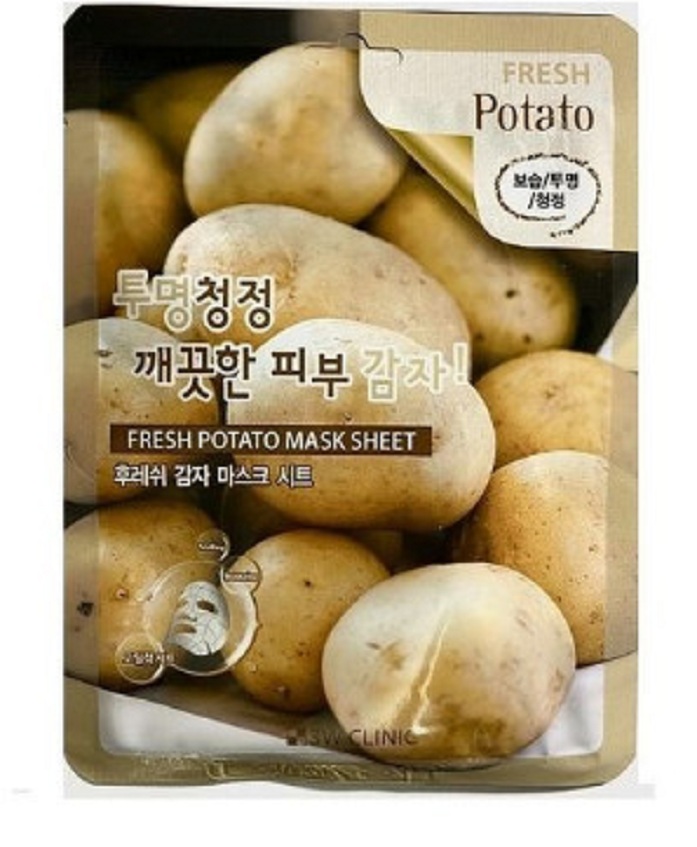 Mặt nạ dưỡng trắng da chiết xuất khoai tây 3W CLINIC FRESH POTATO MASK SHEET 23g