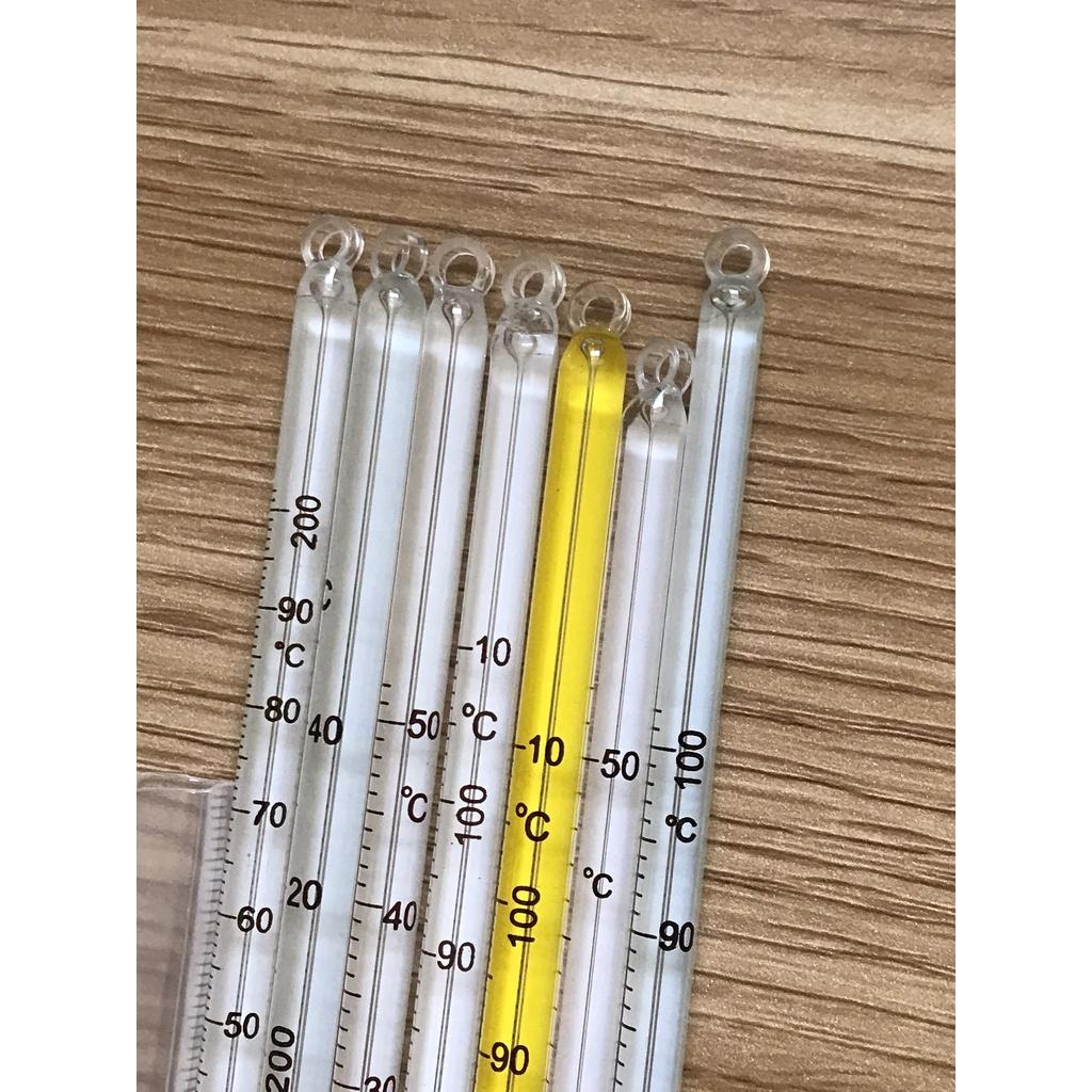 Cây đo độ nước nhiệt kế thuỷ tinh đo nhiệt độ nước nóng nhiệt kế phòng lạnh nhiều mức nhiệt độ đo từ -30 tới +250 độ