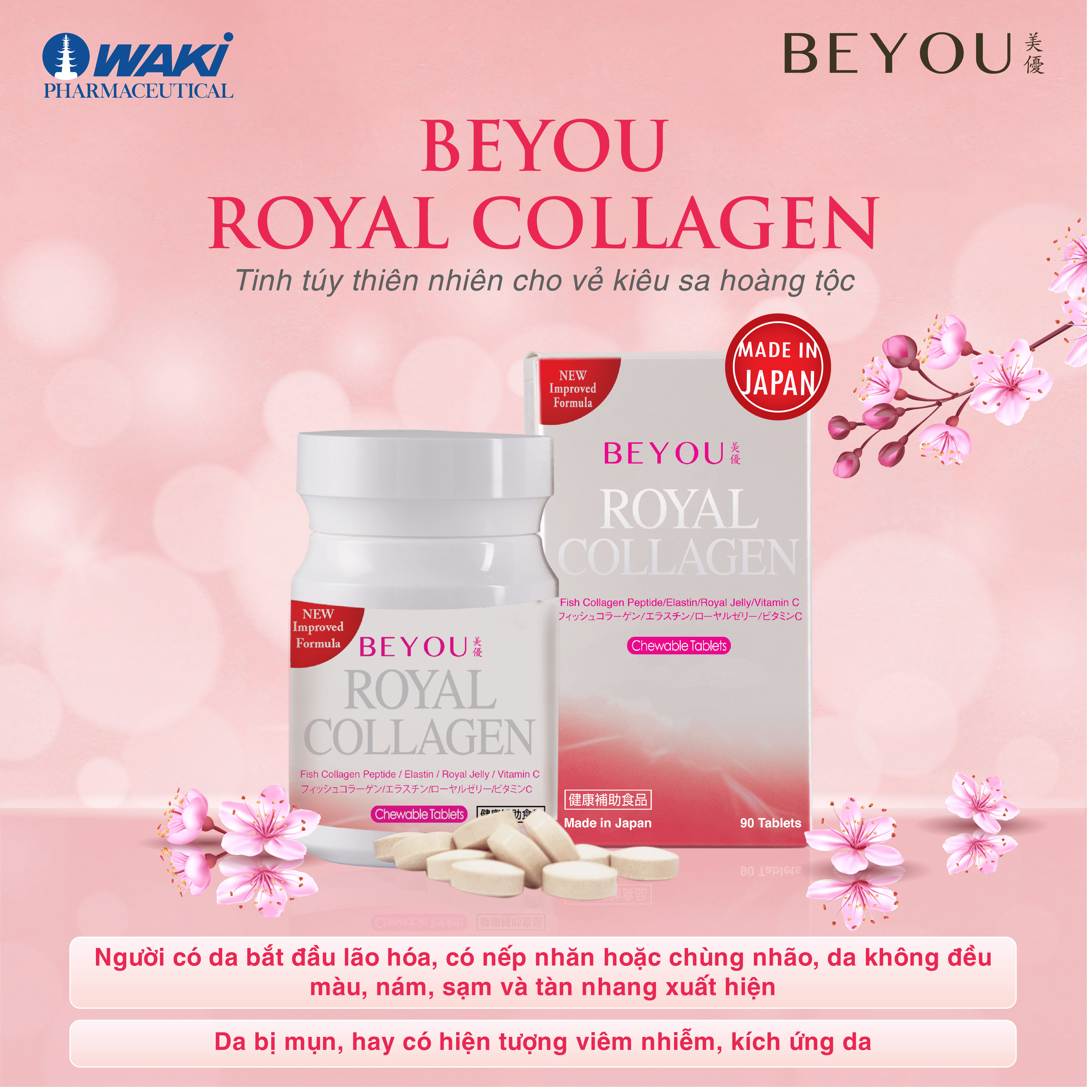 BEYOU Royal Collagen - Làm chậm quá trình lão hóa da, tăng độ đàn hồi cho da