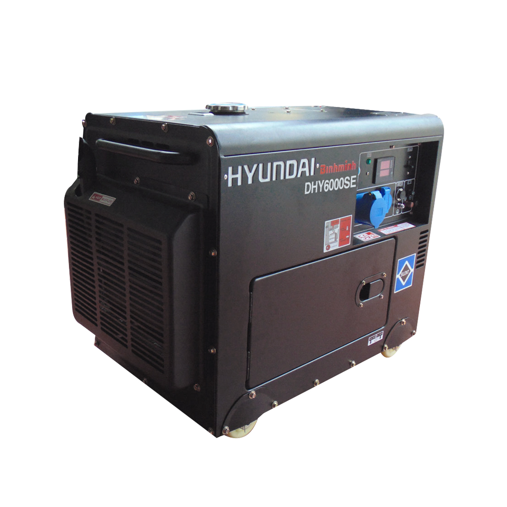 Máy phát điện Hyundai chạy dầu 5.5Kw vỏ chống ồn (đề nổ)