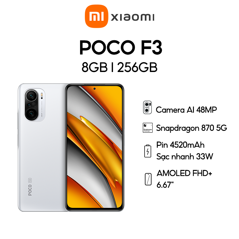 Điện Thoại Thông Minh Xiaomi Poco F3 8GB l 256GB - Hàng Chính Hãng