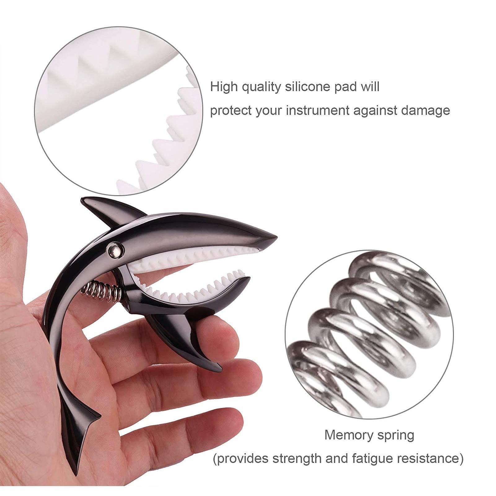 Capodastre hợp kim kẽm cho guitar acoustic dây đen 4/6/12