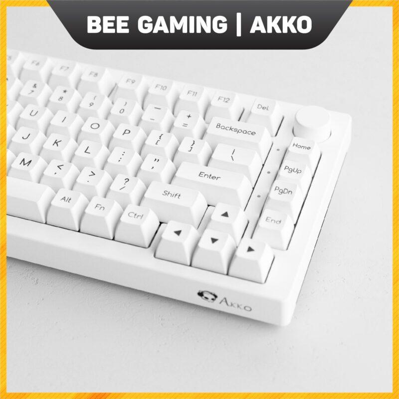 Bộ keycap chính hãng AKKO – Black on White BOW (Chất liệu ABS Double-Shot / SAL profile / 195 nút)