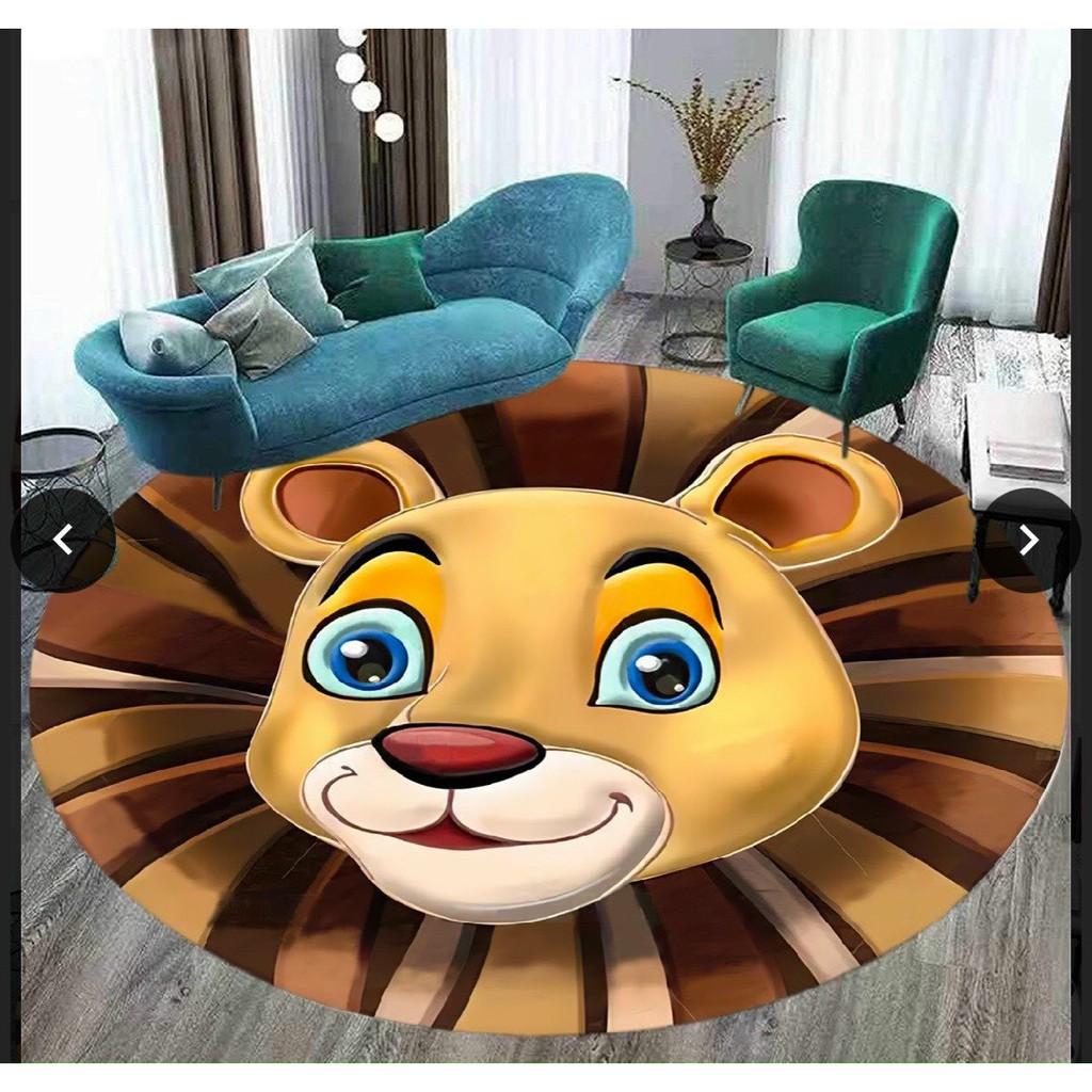 Thảm bali tròn, thảm Tròn Trang Trí Cao Cấp Chống Trơn Trượt -