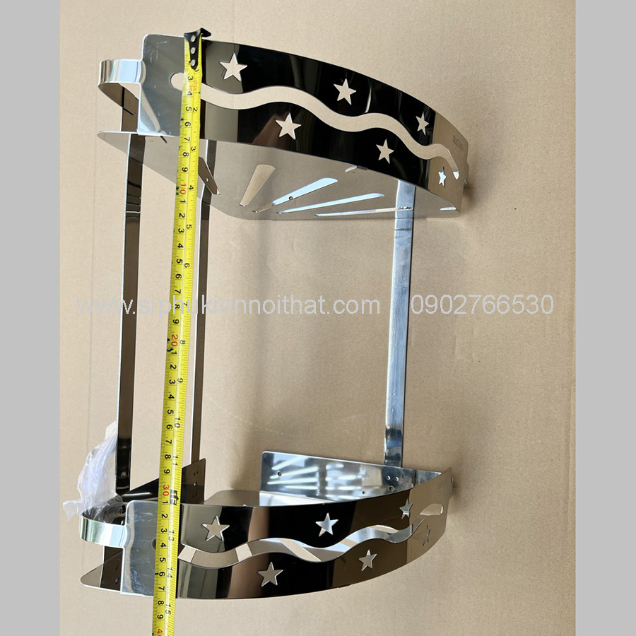 Kệ Góc Nhà Tắm 2 Tầng Inox 304
