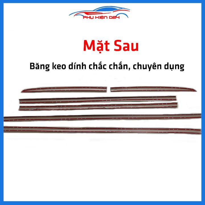 Bộ nẹp viền chân kính cong kính FORD EVEREST 2017-2021 Inox sáng bóng chuẩn form xe