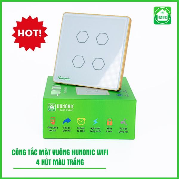 Công Tắc Hunonic Wifi Mặt Vuông [Hàng Chính Hãng