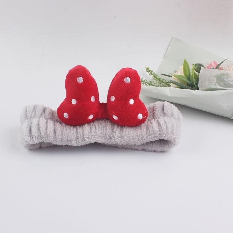 Băng đô bờm cài tóc nơ đỏ chấmbi chằn bông 3d cựng xỉu Nunam shop cài tóc nữ,cute,dễ thương