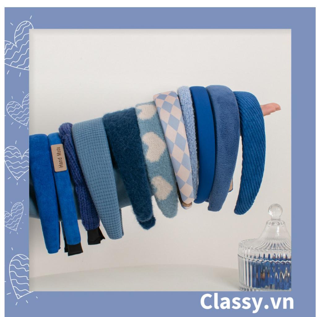 Băng đô cài tóc Classy tông màu xanh dương nhiều màu kiểu xinh xắn thanh lịch PK910