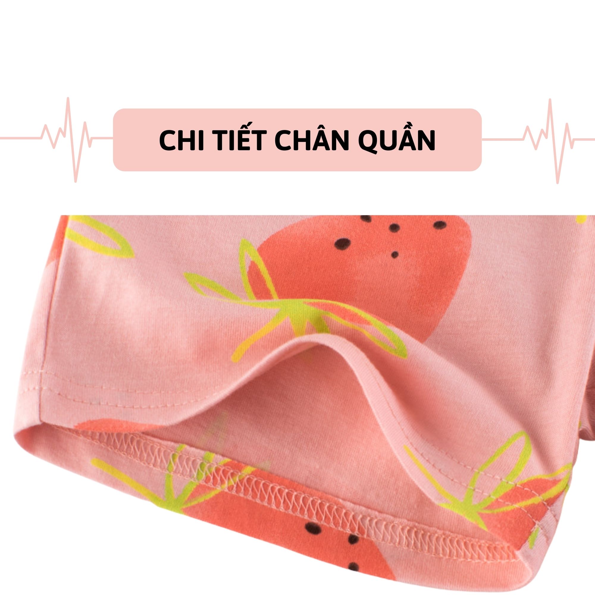 Bộ quần áo cộc tay bé gái 27Home bộ đồ cho bé họa tiết trái cây SET302