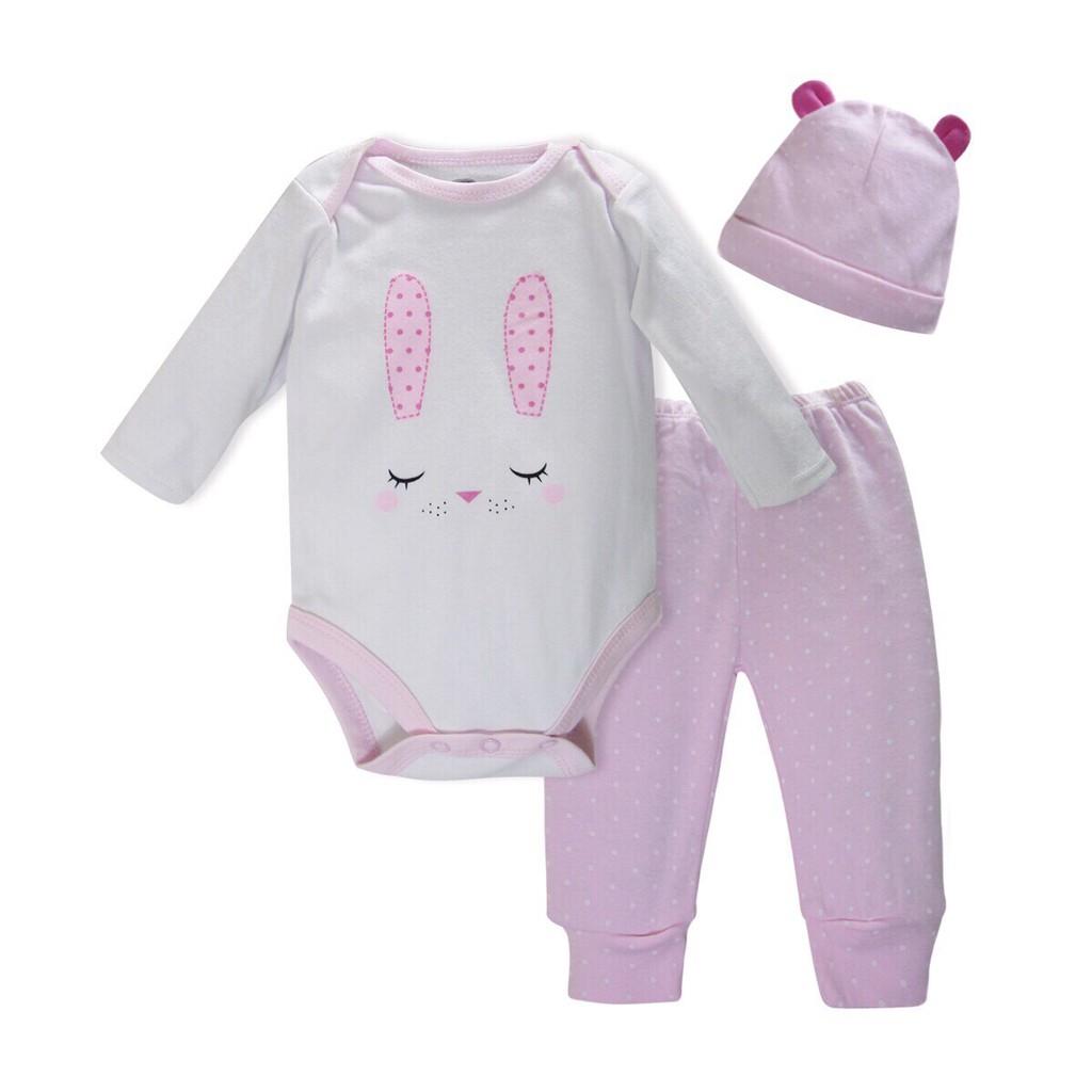 Set body xuất dư 3 chi tiết cho bé trai và bé gái , body suit dài tay, body baby gear