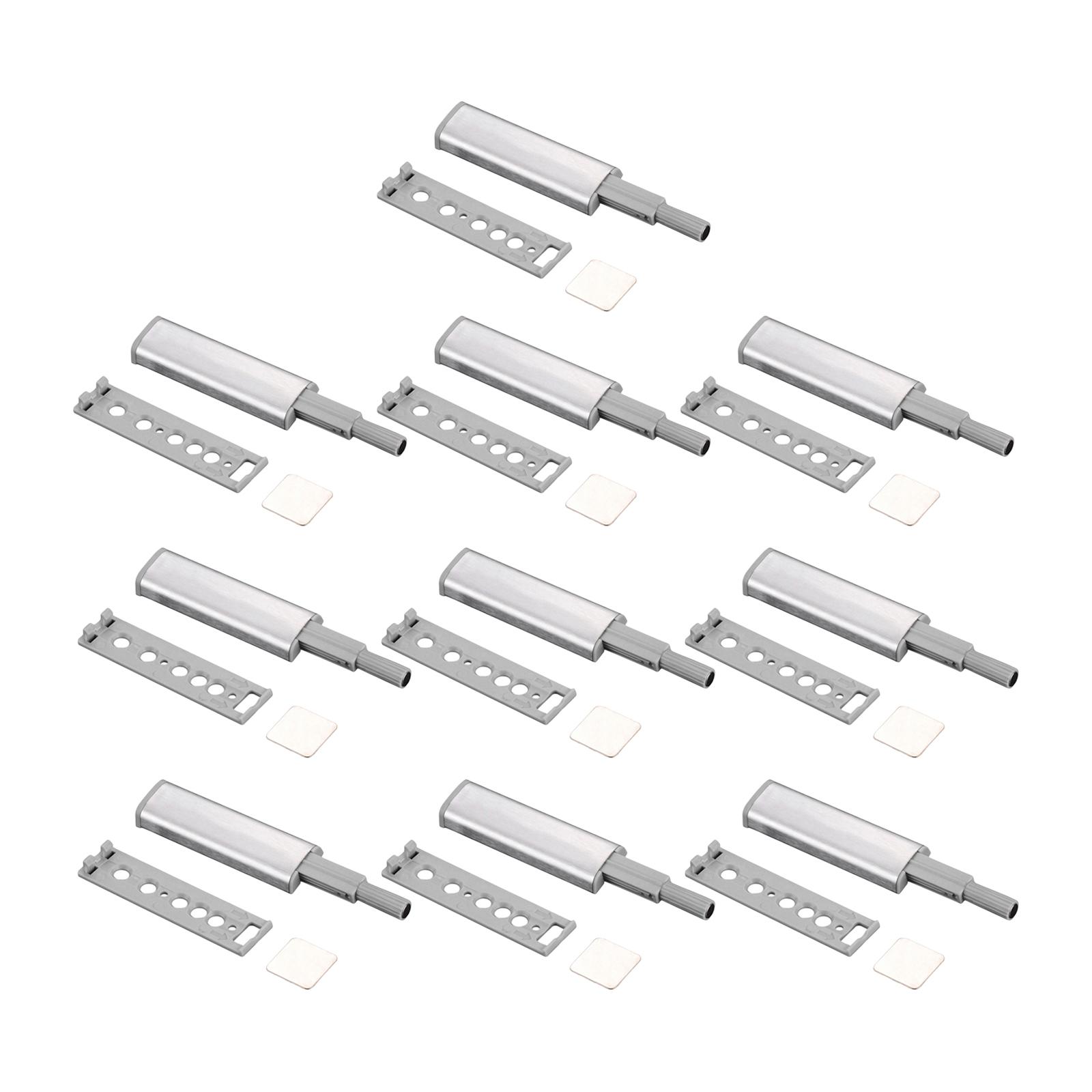 10x Cabinet Latches Push to Open Touch Buffer Kitchen Cupboard - Plastic head