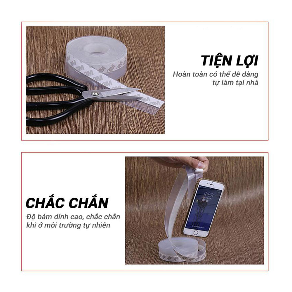 Ron Dán Che Chân Cửa, Khe Cửa Chống Bụi, Chống Côn Trùng Size 45mm, Cuộn 2m - Hàng Chính Hãng