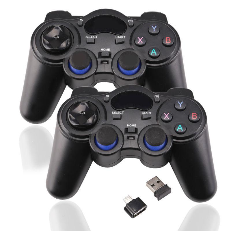 2 Pcs 2.4G Wireless Game Controller Gamepad Joystick for PS3 Android TV Box