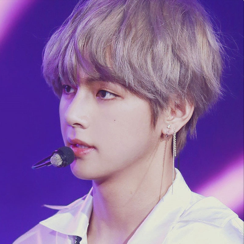 Combo 5 khuyên tai V BTS khoen tròn thả sợi mắt xích