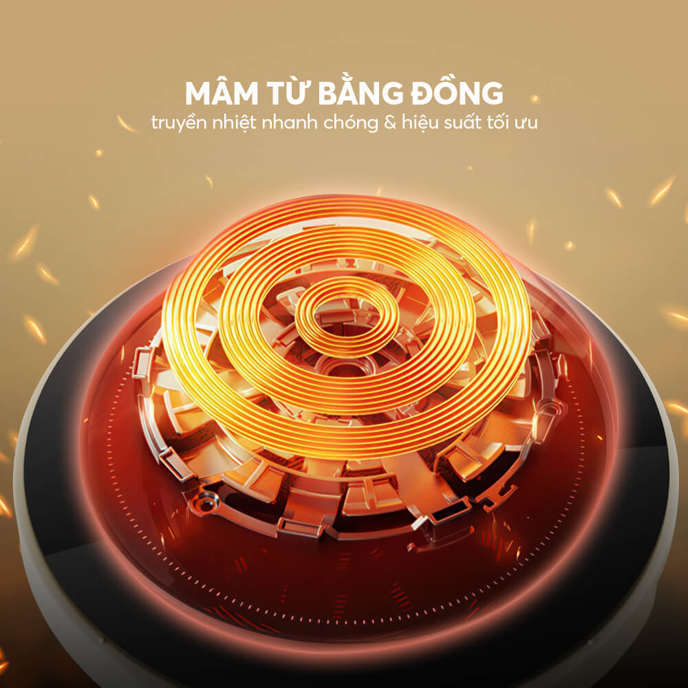 Bếp Điện Từ Đơn Elmich ICE-8878 1800W, Hàng Chính Hãng, Mặt Kính Ceramic - JoyMall