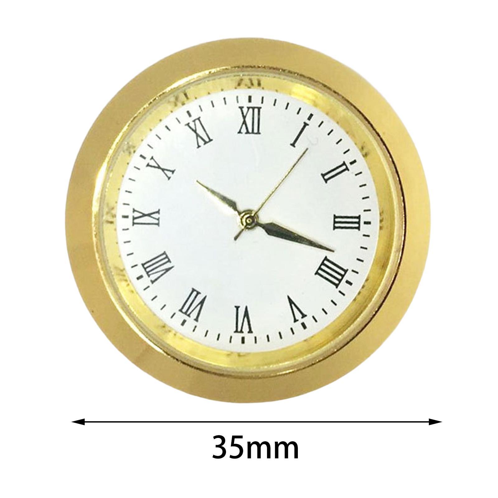 Retro Style Clock Insert DIY Decor Mini Clock Clock Movement Replacement for Office