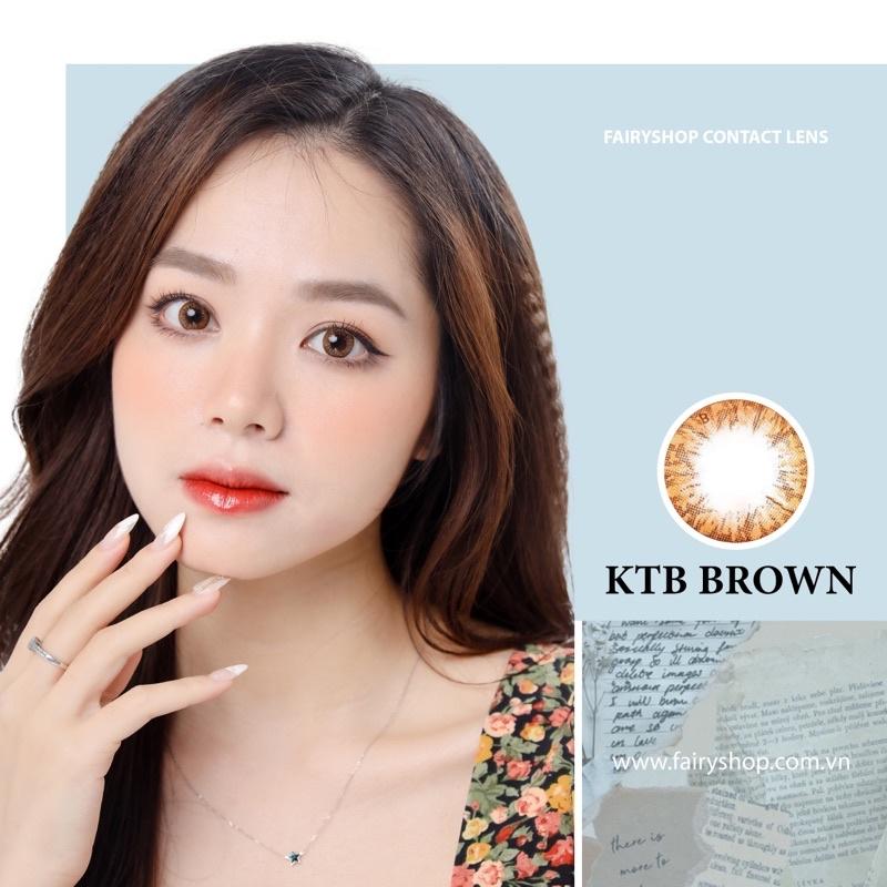 Kính Áp Tròng Nâu Pha Lê KTB brown 14.2 HSD 6 tháng cận 0 đến 6 FAIRY SHOP CONTACT LENS