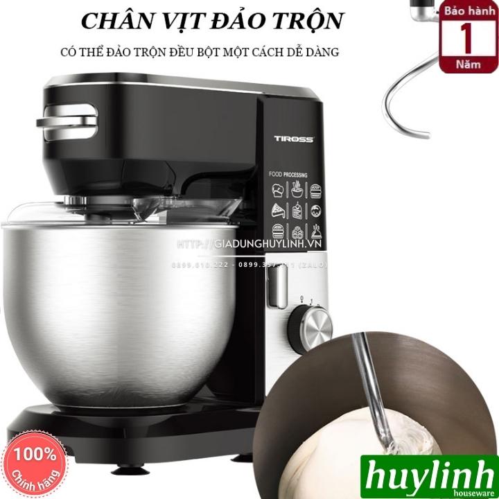 Máy đánh trứng trộn bột để bàn Tiross TS5401 - 6 lít - 1300W - Hàng chính hãng